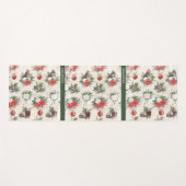 Klassische weiße und rote Blume Yogamatte (Vorderseite (Horizontal))