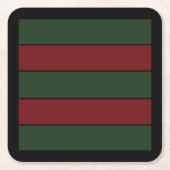 Klassische weiße und rote Streifen Rechteckiger Pappuntersetzer (Vorderseite)