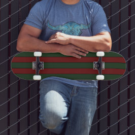 Klassische weiße und rote Streifen Skateboard