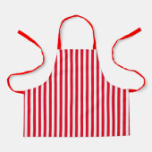 Klassische weiße und rote vertikale Streifen Schürze (Vorderseite)
