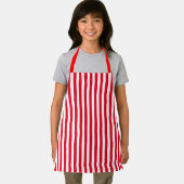 Klassische weiße und rote vertikale Streifen Schürze (Insitu)