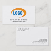 Klassische weiße Visitenkarte mit Logo (Vorne/Hinten)