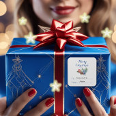 Klassische weiße Weihnachtsdekoration Quadratischer Aufkleber