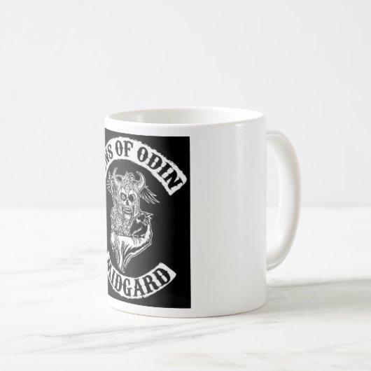 Klassische weißer Kaffee-Tasse Wikingers Kaffeetasse (VorderseiteRechts)