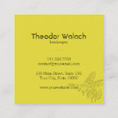 Klassische Weißgoldbeere Beruflich Quadratische Visitenkarte (Rückseite)