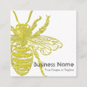 Klassische Weißgoldbeere Beruflich Quadratische Visitenkarte (Vorderseite)