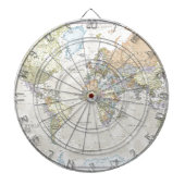 Klassische Weltkarte Dartscheibe (vorne)