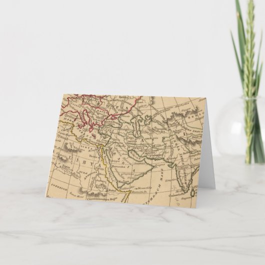 Klassische Weltkarte Feiertagskarte (Vorderseite)