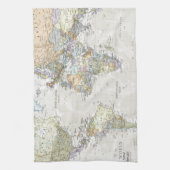 Klassische Weltkarte Geschirrtuch (Vertikal)