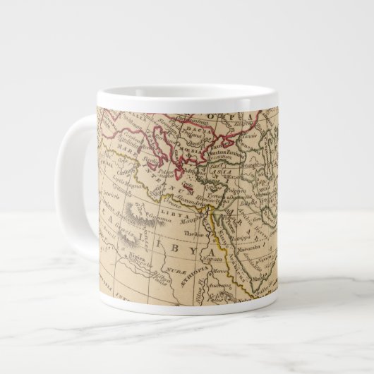 Klassische Weltkarte Jumbo-Tasse (Vorderseite Links)