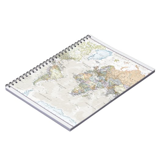 Klassische Weltkarte Notizblock (Linke Seite)