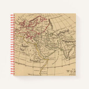 Klassische Weltkarte Notizblock