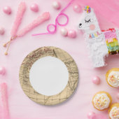 Klassische Weltkarte Pappteller (Party)