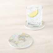 Klassische Weltkarte Sandstein Untersetzer (Seite)