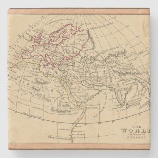 Klassische Weltkarte Steinuntersetzer (Vorderseite)