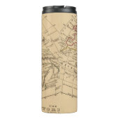 Klassische Weltkarte Thermosbecher (Rückseite)