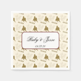 Klassische Western-Wüste-Braun-Hochzeit Serviette