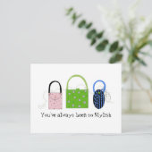 Klassische Whimsikhandtaschen Postkarte (Stehend Vorderseite)