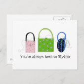 Klassische Whimsikhandtaschen Postkarte (Vorne/Hinten)