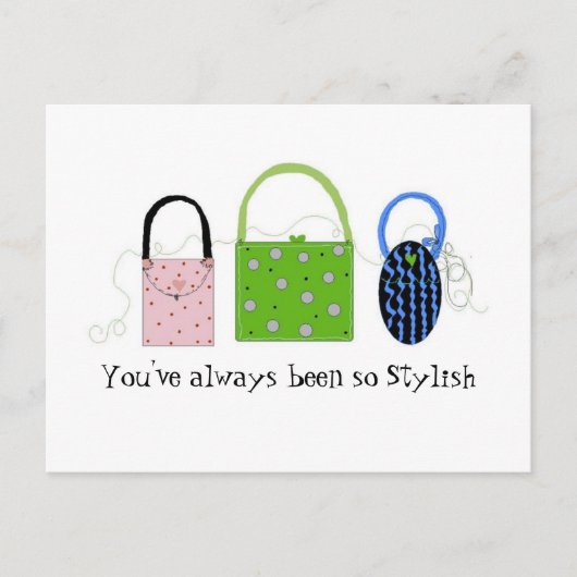 Klassische Whimsikhandtaschen Postkarte (Vorderseite)