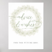 Klassische White Blume Brautparty Beratung & Wünsc Poster (Vorne)