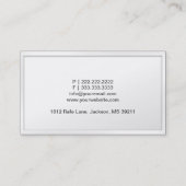 Klassische White Border Beautician Business Card Visitenkarte (Rückseite)