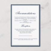 Klassische White Navy Elegant Regal Begleitkarte (Vorderseite)