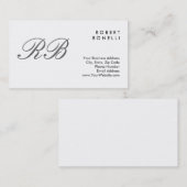 Klassische White-Standard-Visitenkarte für Monogra Visitenkarte (Vorne/Hinten)