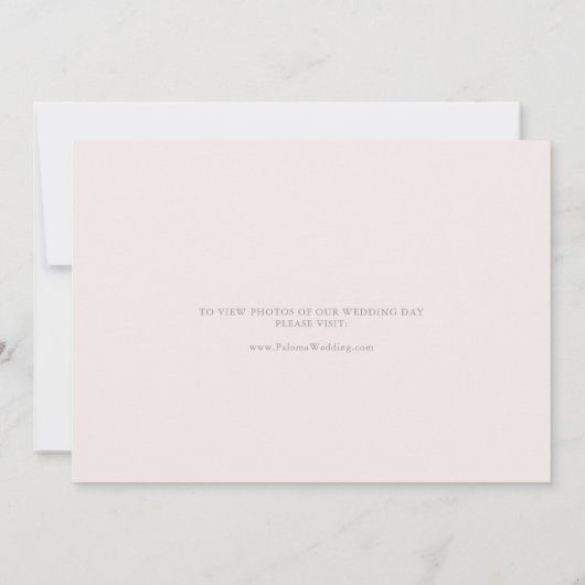 Klassische Wildblume Boho Blush Ankündigung (Rückseite)