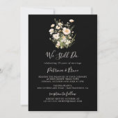 Klassische Wildblume Schwarz Wir machen noch immer Einladung (Vorderseite)