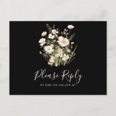 Klassische Wildblume Schwarzes Menü Auswahl UAWG P Postkarte (Vorderseite)