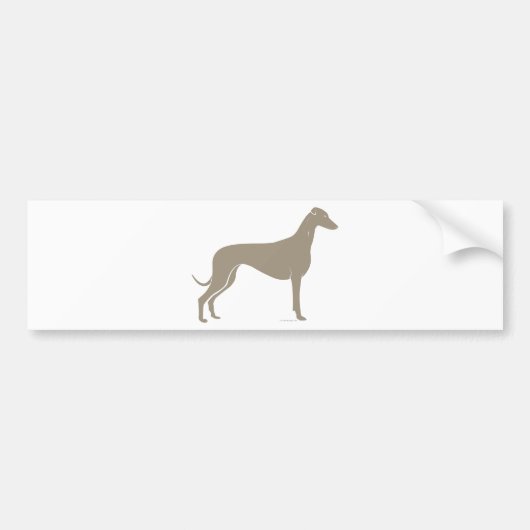 Klassische Windhund-Silhouette Autoaufkleber (Vorne)