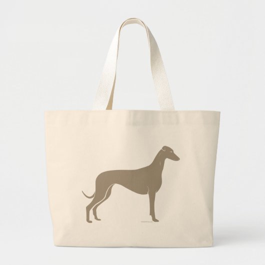 Klassische Windhund-Silhouette Jumbo Stoffbeutel (Vorne)