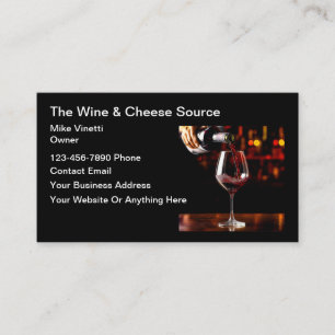 Klassische Wine Theme Business Cards Visitenkarte