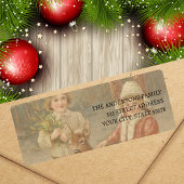 Klassische Winterkinder mit Hirsch