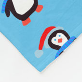 Klassische Winterpinguine Fleecedecke (Ecke)