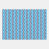 Klassische Winterpinguine Geschenkpapier Set (Vorderseite 3)