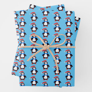Klassische Winterpinguine Geschenkpapier Set