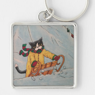 Klassische Winterschlachtkatzen Schlüsselanhänger