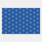 Klassische Winterschneeflocken Weihnachten Geschenkpapier Set (Vorderseite 2)