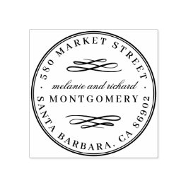 Klassische Wirbel Hochzeitsnamensklauseln rund um  Gummistempel