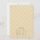 Klassische Word-Speicherkarte für Vintages Brautpa Einladung (Rückseite)