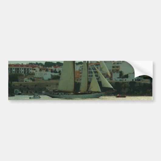 Klassische Yacht Autoaufkleber (Vorne)