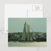 Klassische Yacht Postkarte (Vorne/Hinten)