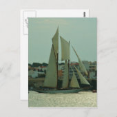 Klassische Yacht Postkarte (Vorne/Hinten)