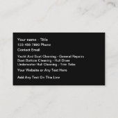 Klassische Yacht- und Bootsdienste Visitenkarte (Rückseite)