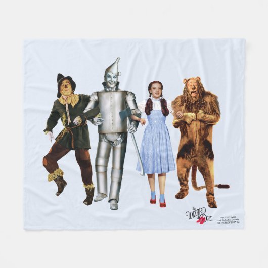 Klassische Zauberer-von-Oz-Figuren Fleecedecke (Vorderseite (Horizontal))