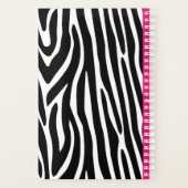 Klassische Zebrastreifen in hellrosa Monogramm Planer (Rückseite)