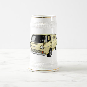 Klassische Zeichentrickillustration eines Vans Bierglas
