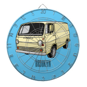 Klassische Zeichentrickillustration eines Vans Dartscheibe